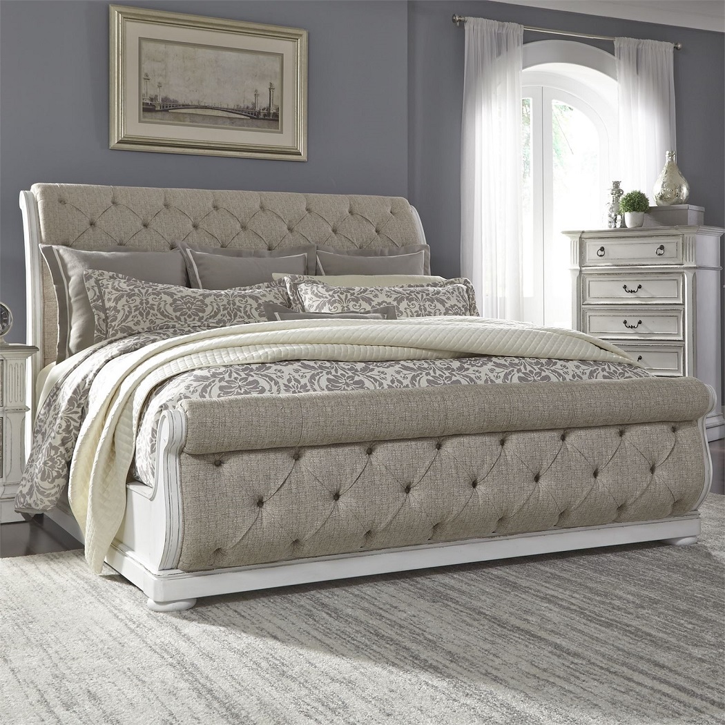American Design Furniture by Monroe -  Elizabeth Uph Sleigh Bed 2
